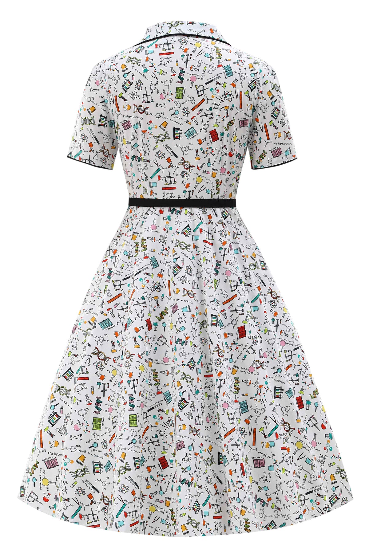 Mabel Science Midi Shirt Dress In White