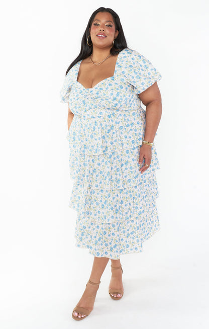 Va Va Midi Dress ~ Charming Rose