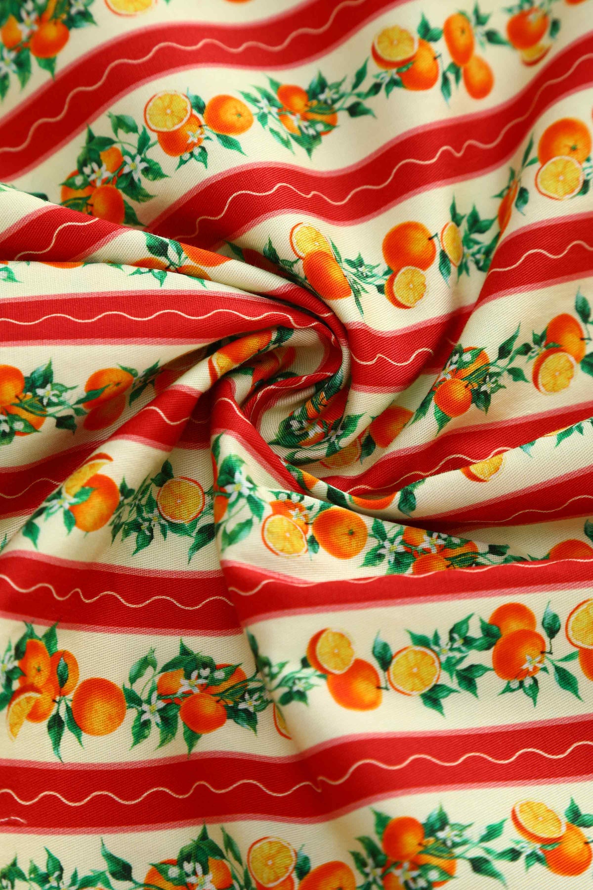 Mabel Summer Orange Midi Shirt Dress