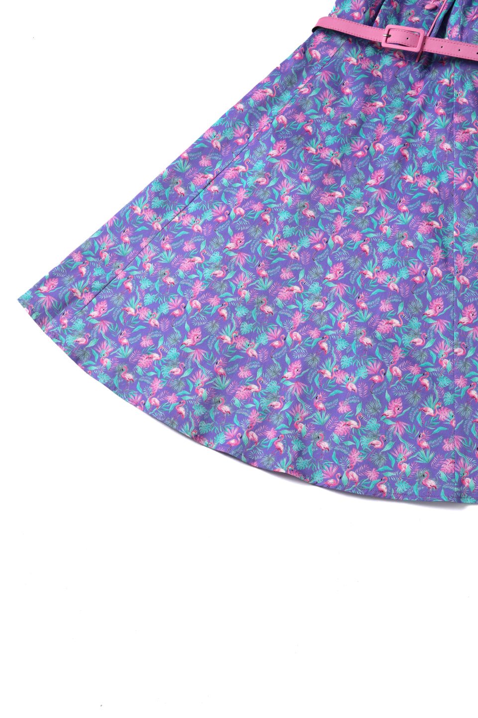 Penelope Purple Flamingo Shirt Dress