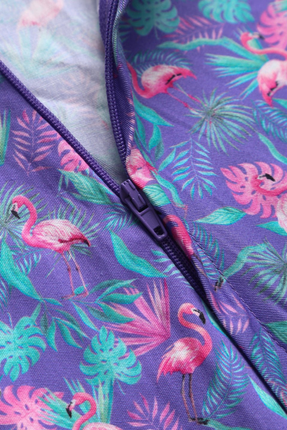 Penelope Purple Flamingo Shirt Dress