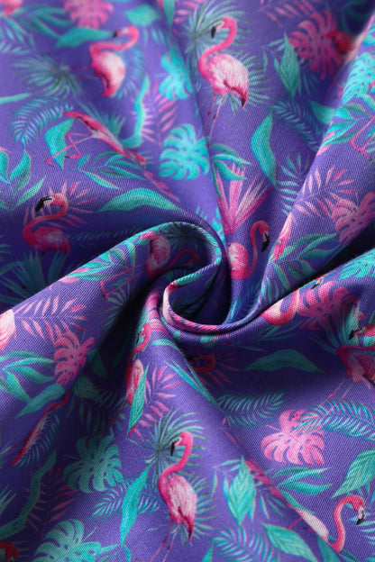 Penelope Purple Flamingo Shirt Dress