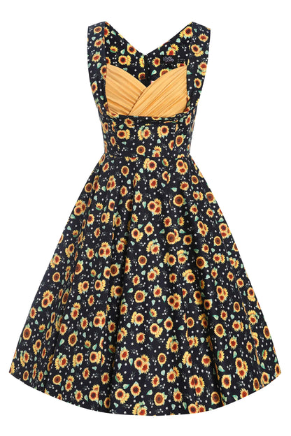 Grace Sunflower Pleated Bust Dress