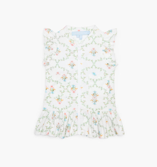 The Baby Frankie Beach Dress - Pastel Trellis