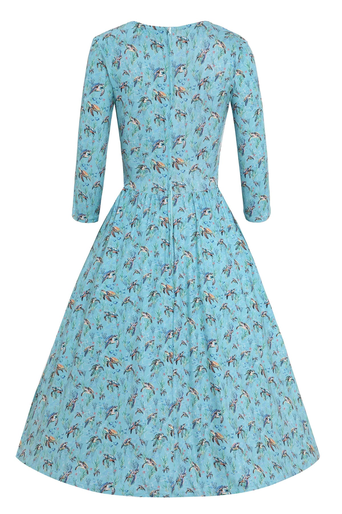 Billie Underwater Turtle Flared Dress