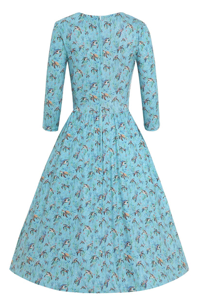 Billie Underwater Turtle Flared Dress