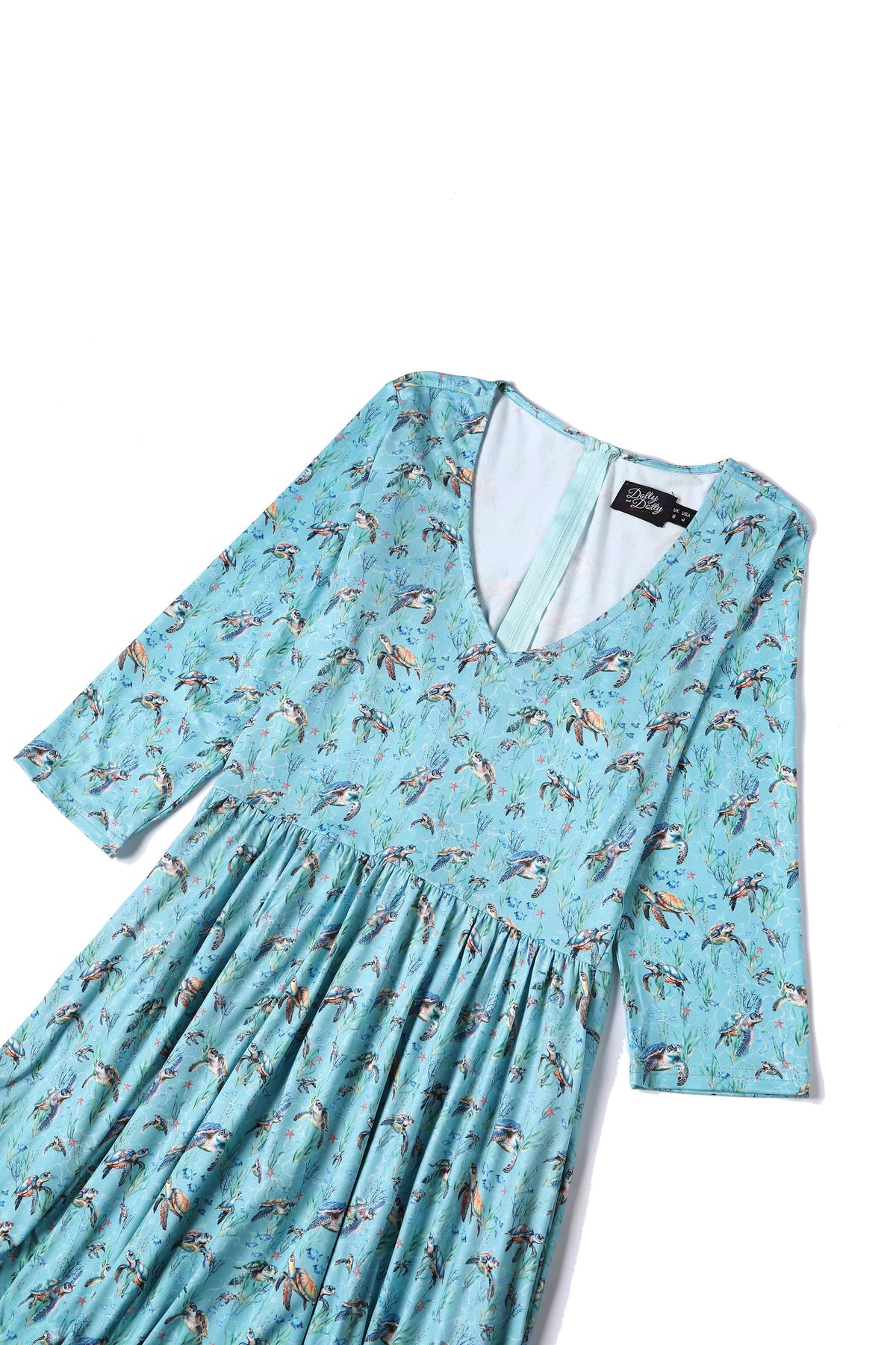Billie Underwater Turtle Flared Dress