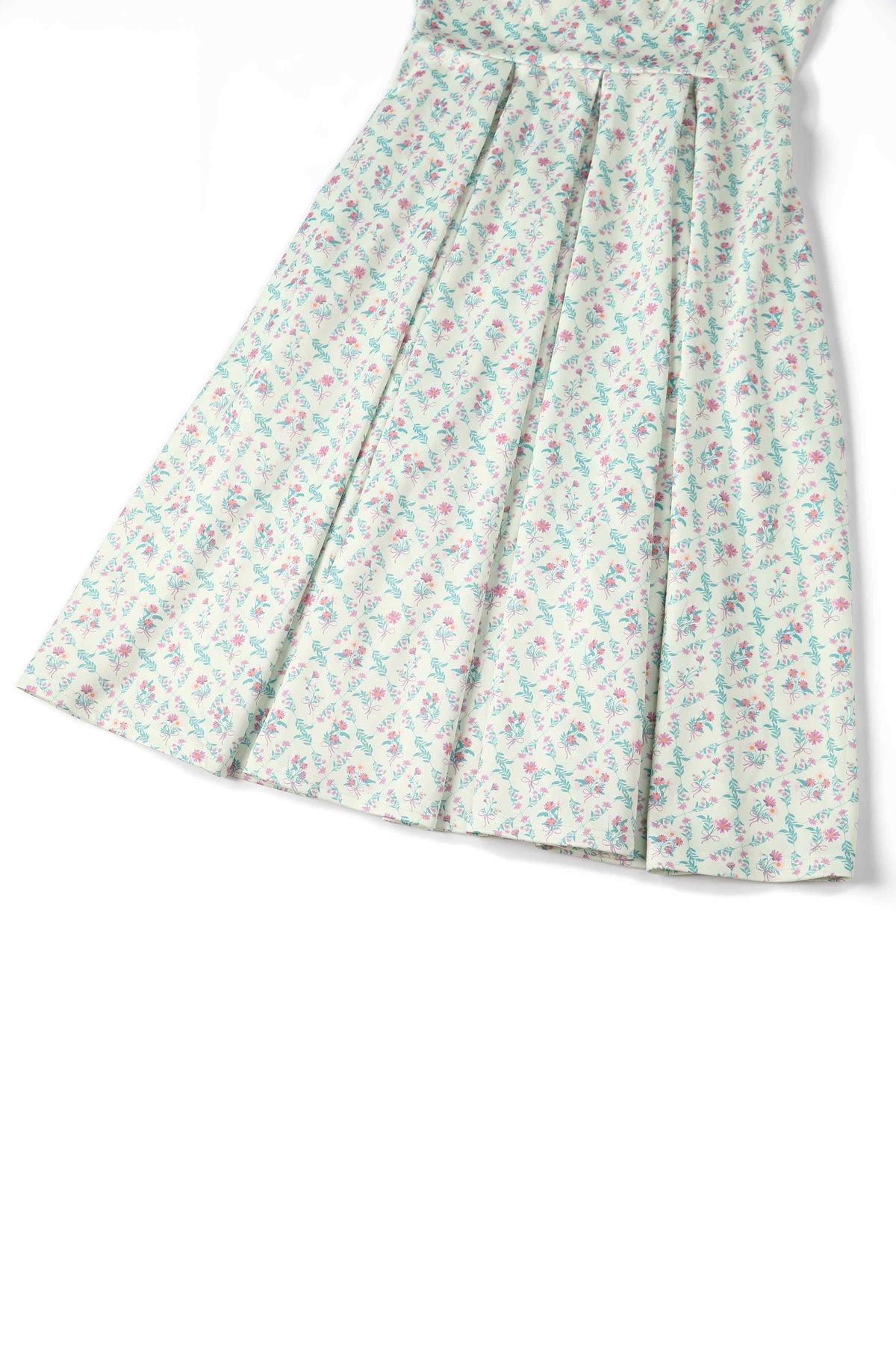 Lily White Floral Tile Off Shoulder Dress